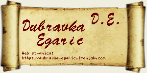 Dubravka Egarić vizit kartica